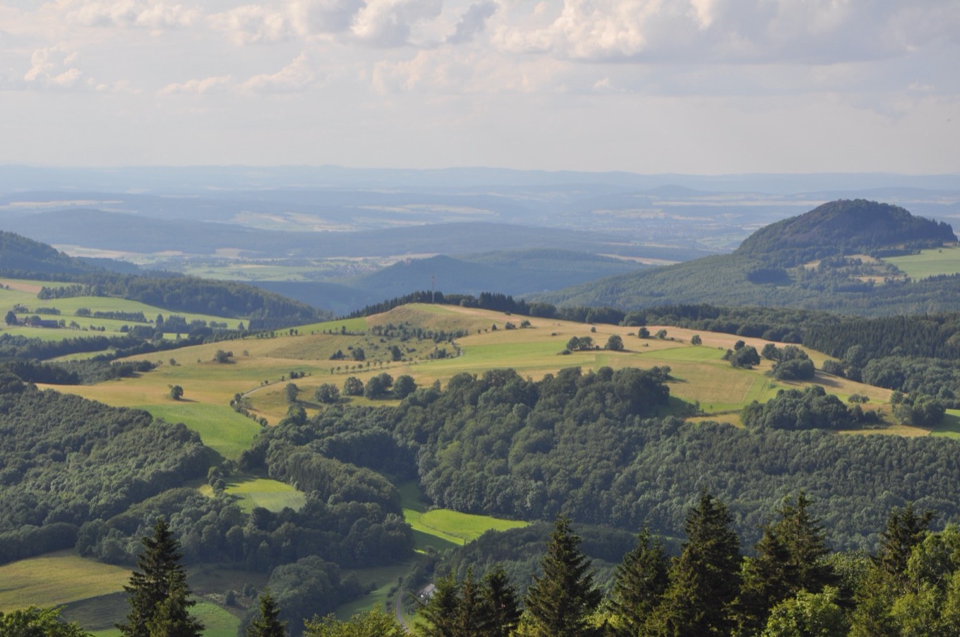 Clouds moving across the Rhön
